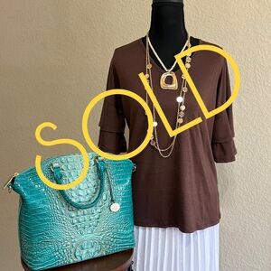 NWOT Brahmin LG Duxbury in original Turquoise